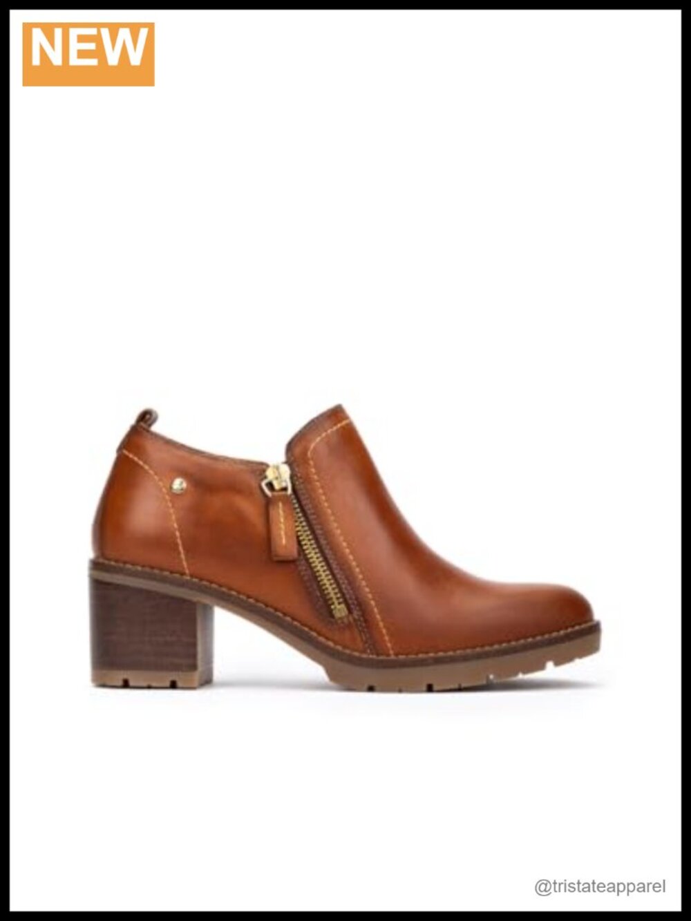 Leather Ankle Boots with Zipper High Heel Women's Shoes